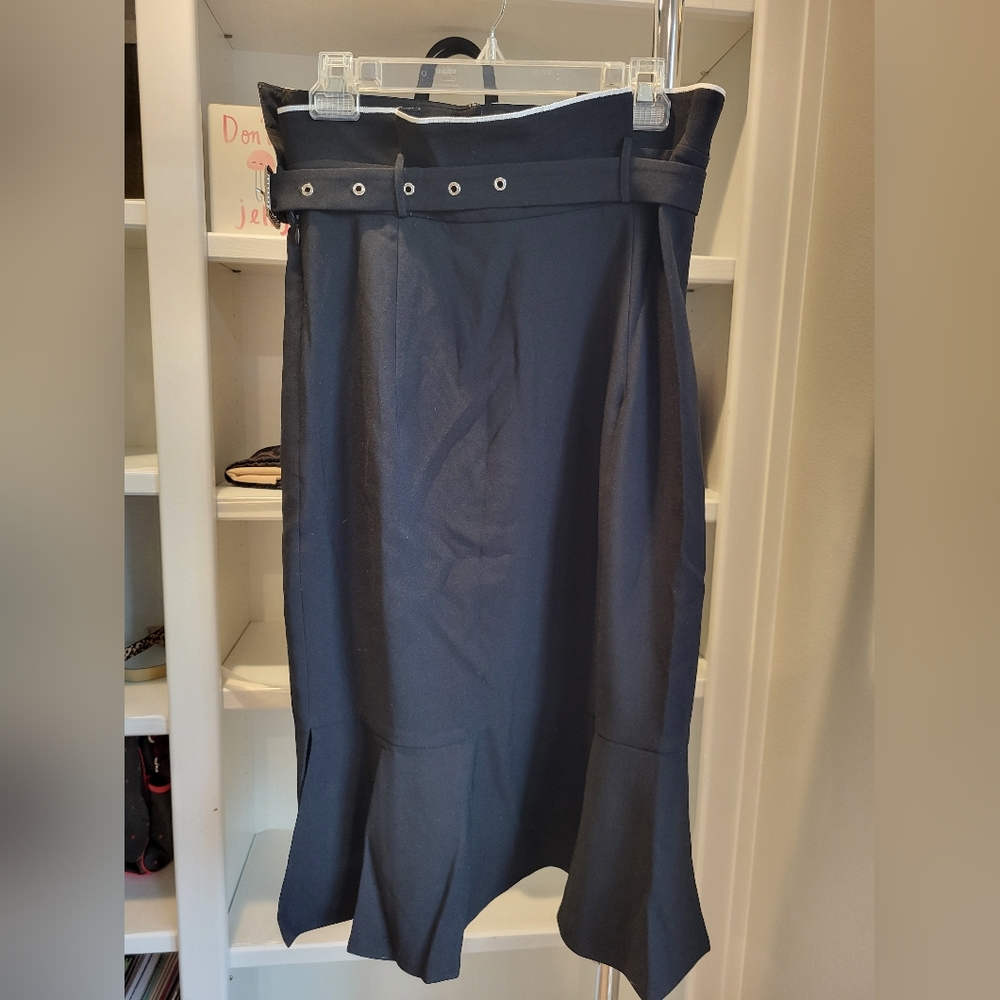Black skirt midi length